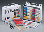 Welder 16 Unit Kit- Industrial strength workers deserve industrial strength care. Our 113-piece, 16-unit welder's first aid kit focuses on a wide range of injuries common to welders such as minor cuts, sprains, welder's arc and other common eye irritations. Products are contained in a strong metal case with gasket. 