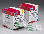 1"x3" Curad Flex-Fabric bandage - 200 per box.  Our fabric adhesive bandages are ideal for minor cuts, abrasions and puncture wounds. Each is made with a pliable woven fabric that easily conforms to the wounded area and stays put even when wet. Bandages are ventilated to aid in the natural healing process.