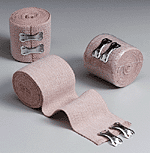 2"x5 yd. Latex free elastic bandage with two fasteners-Comparable to the Ace Bandage, our latex free elastic bandage supports, protects and provides moderate pressure to sprains and strains. Its controlled stretch retains strength and elasticity. It is also ideal for holding dressings in place.