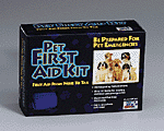 30 Piece Pet Kit- Softsided pet first aid kit with all the items you need for minor pet emergencies. Great use in the outdoors. Contains bandages, antiseptic wipes, peroxide, wound care items and pet first aid guide.