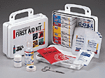 Trucker 16 Unit Kit- This 85-piece, trucker first aid kit includes an assortment of bandages, gauze pads, tape, ointment, CPR faceshield and eye care products...all contained in a sturdy plastic case with gasket. 