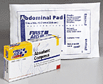 Our all-purpose trauma ABD or combine dressing pad is ideal for stopping bleeding associated with deep lacerations, abrasions, burns, penetration wounds and fractures. This item meets ANSI Z308.1 - 1998 standards.