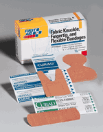 All our bandages in this handy combo pack are made of a flexible fabric that stretches when you stretch while strong adhesive holds each bandage firmly in place. Each bandage is wrapped in an individually sterilized package, greatly reducing the possibility of infection. To use: remove from package and apply to wound.