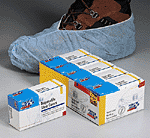 Our disposable shoe covers are designed to protect your shoes and feet from (and help prevent the spread of) harmful bacteria while you're attending to someone who's injured or you're cleaning up bodily fluids and bio-hazardous materials. One size fits all.