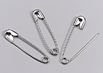 #3 Safety pins, large - 144 per package.  A first aid necessity. Use the large size when you need an extra sturdy hold.