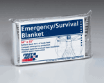 This state-of-the-art emergency blanket effectively reflects back 90% of the body's heat when wrapped around a person.