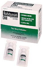Robitussin DM, the leading cough syrup in the United States, is a suppressant and expectorant that works to quiet coughs with a formula recommended by more doctors and pharmacists than any other brand. Active ingredient: Guaifenesin, Dextromethorphan, Hydro Bromide.