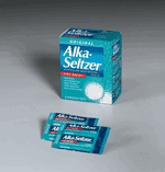 For an upset stomach, feel better fast with Alka Seltzer effervescent antacid/pain reliever. Active ingredients: Aspirin 325 mg, Citric Acid 1000 mg, Sodium Bicarbonate 1916 mg