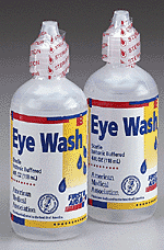 Our eye wash relieves irritation, discomfort, burning, stinging or itching by removing loose foreign material, chlorinated water, smog and pollen. Ingredient: An isotonic buffered solution containing sodium chloride, sodium phosphate dibasic, sodium phosphate monobasic, and edetate disodium preserved with benzalkonium chloride in purified water. USP.